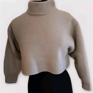 Wilfred Classic Beige Turtleneck Sweater